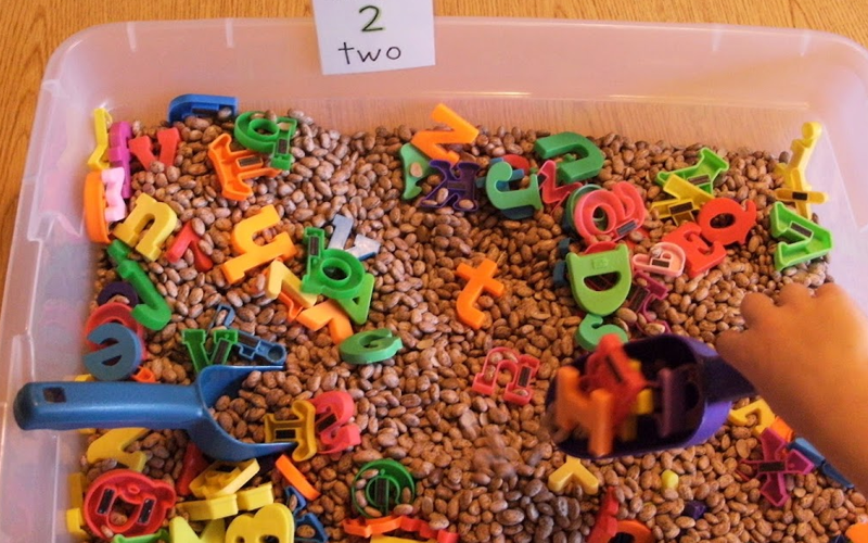 Alphabet Bean Bin