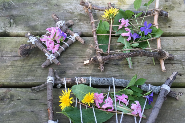 Art Activities for Preschoolers Twig Weaving Boards