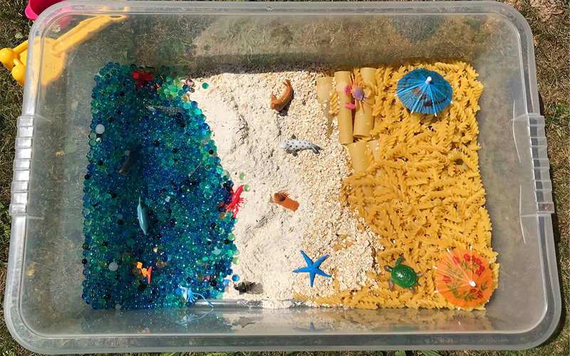 Beach Day Sensory Bin