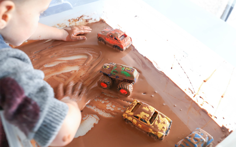 Muddy Monster Truck Bin
