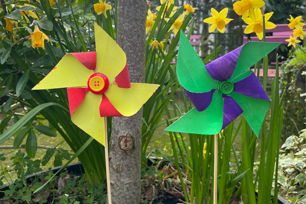 Spring Art Activities for Preschoolers Windy Day Streamers