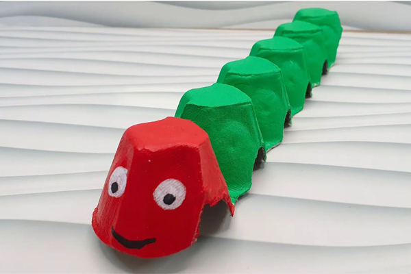 spring art activities for preschoolers Egg Carton Caterpillars