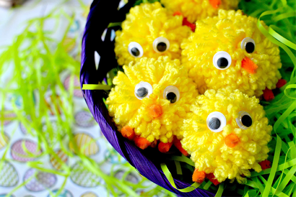 spring art activities for preschoolers Pom-Pom Chicks