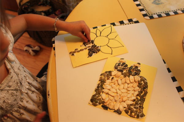 spring art activities for preschoolers Seed Mosaic